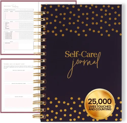 Miniatura 11 de Diario diario de cuidado personal para mujeres, A5, diario de bienestar con indicaciones, diario de objetivos de regalo para mujeres para felicidad