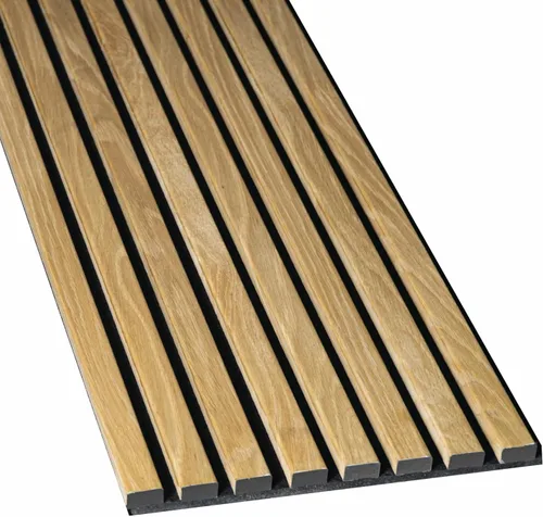 Miniatura 8 de Paneles de madera para pared - Paneles de pared acústicos de roble - 4 piezas de paneles de madera para pared - 240 cm x 30 cm - Paneles de pared