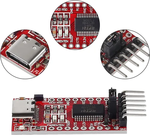 Miniatura 3 de 2 unids FT232RL FTDI USB 3.3 V 5.5 V a TTL módulo adaptador serie para Arduino FT232 Pro Mini puerto Tipo-C USB a TTL 232