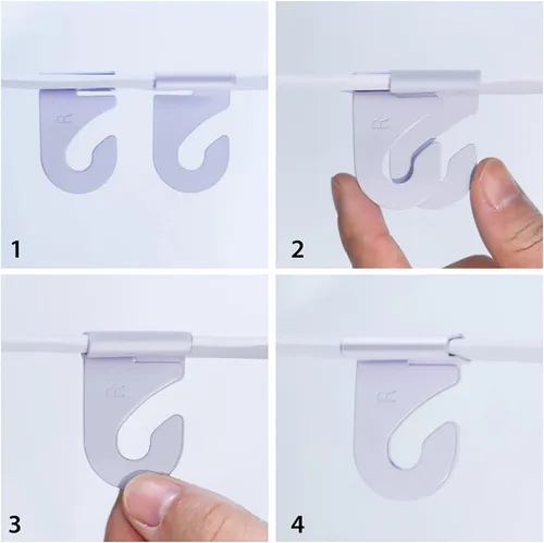 Miniatura 4 de 20 ganchos de techo colgantes para aulas y oficinas, ganchos de techo blancos resistentes para colgar plantas y decoraciones, ganchos de metal en T