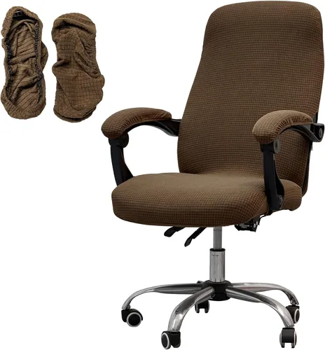 Miniatura 32 de Melaluxe Funda para silla de oficina con fundas para reposabrazos, funda elástica universal para silla de escritorio, fundas para silla