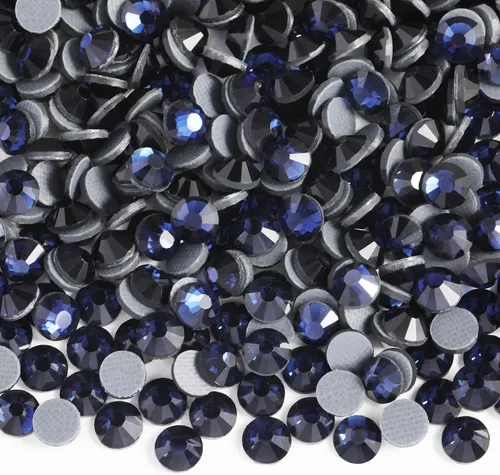Miniatura 24 de 6000 diamantes de imitación termoadhesivos a granel, diamantes de imitación azules para ropa de manualidades, cristales termoadhesivos para Zafiro