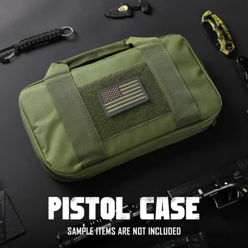 Miniatura 6 de LIVANS Estuche para pistola táctica, funda acolchada para pistola doble, cartera para pistola de mano, fundas blandas, bolsas rectangulares