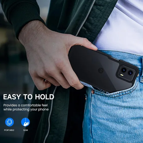 Miniatura 6 de seacosmo Funda diseñada para Motorola Moto G 5G (2023)/Power 5G (2023), con protector de pantalla integrado, protección de cuerpo completo a prueba