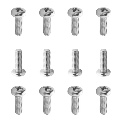 Miniatura 46 de Tornillos de máquina de jalar de perilla M4-0.028x0.197 in M4-0.028x0.197 in Tornillos de cabeza plana métrica Phillips Drive Tornillo de cabeza