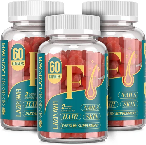 Miniatura 10 de Gomitas de biotina, vitaminas para la piel y las uñas para hombres y mujeres, vitamina B7 vegana, apoya el crecimiento del cabello y uñas más