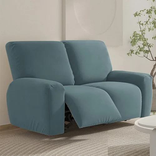 Miniatura 41 de vctops Fundas para sofá reclinable de 3 cuerpos, de punto, elásticas, suaves, lisas, antideslizantes, para sofá, protector de muebles con parte