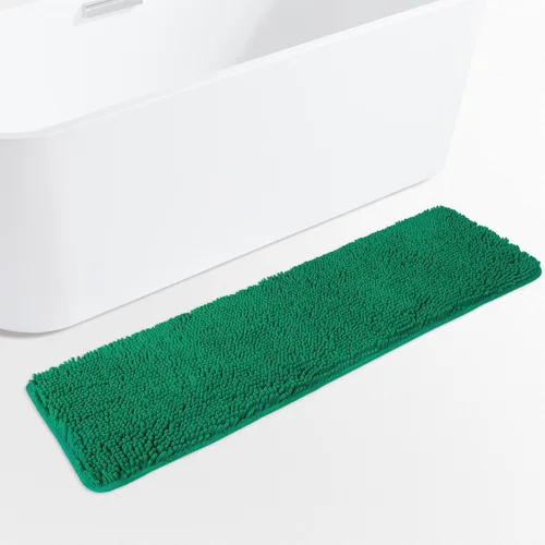 Miniatura 173 de Yeaban Alfombra de pasillo de baño de 24 x 72 pulgadas, antideslizante, alfombra de baño larga de felpilla gruesa, absorbente y lavable, alfombra