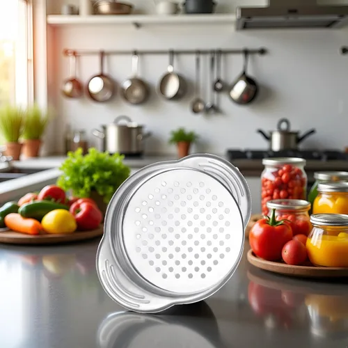 Colador de latas de alimentos de acero inoxidable, filtro de prensa de atún metálico, tapa de conserva, escurridor de aceite, herramientas de cocina