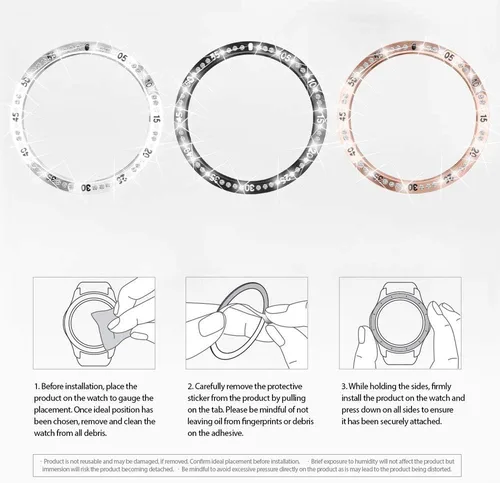 Miniatura 3 de FitTurn Anillo de bisel compatible con Samsung Galaxy Watch 4 Classic de 1.811 pulgadas/Galaxy Watch 1.811 pulgadas/Gear S3 Frontier & plateado