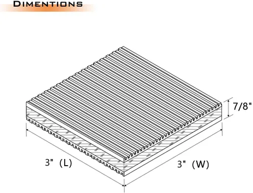 Miniatura 2 de Air Jade Paquete de 4 almohadillas de goma antivibración, 3 x 3 x 7/8 pulgadas, almohadillas de aislamiento de vibraciones de EVA resistentes