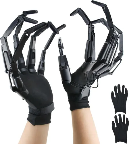 Miniatura 9 de Dedos articulados de Halloween con guantes, extensiones de dedos articuladas, manos de garra 3D, manos de esqueleto aterradoras para cosplay