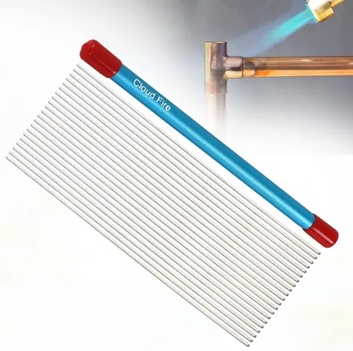 Miniatura 11 de Varillas de soldadura con 10 varillas de soldadura de plata 5% BCuP-3 Varilla de soldadura 1/12 "x10" para aire acondicionado refrigerador