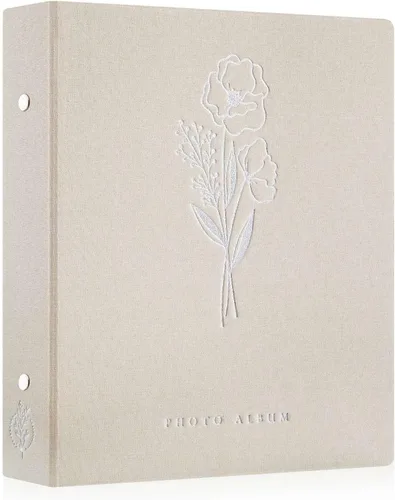 Miniatura 45 de Lanpn - Álbum de fotos autoadhesivo de lino, 40 páginas, álbum de fotos para manualidades, páginas adhesivas magnéticas, contiene fotos de 4 x 6, 7