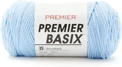 Miniatura 37 de Premier Yarns Basix, hilo de estambre sólido, hecho de acrílico, hilo ideal para ganchillo y tejer, Pecan, 359 yardas 1115-35 Pecan