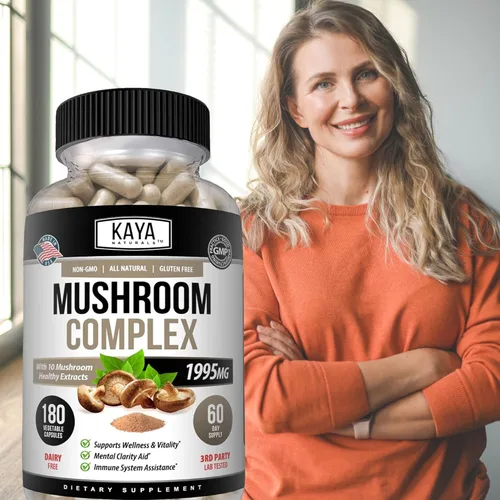Miniatura 8 de Kaya Naturals Complejo de hongos premium potente - Suplemento de hongos - Cápsulas complejas de hongos 1995 mg por porción - Ayuda a la claridad