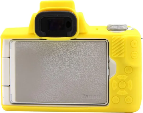 Miniatura 3 de Rieibi Funda de silicona para Canon EOS M50/M50 II, funda protectora de silicona suave para cámara Amarillo