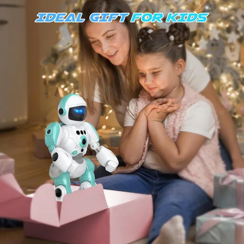 Miniatura 6 de SIMREX Juguetes Robot para Niños, Robot de Control Remoto, Robot Programable con Voz Grabada Música Danza Control de Gestos, Regalo para Niños
