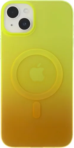 Miniatura 15 de Funda degradada para iPhone 14 Pro - Diseño multicolor degradado naranja y amarillo, resistente a los impactos y con imanes