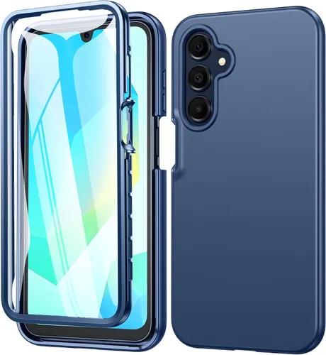 Miniatura 15 de FNTCASE Funda para Samsung Galaxy A15-5G: Funda para teléfono con protector de pantalla incorporado Funda protectora de silicona para teléfono