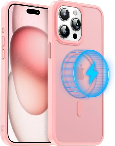 Miniatura 17 de Meifigno Magic Mag Series - Funda diseñada para iPhone 15 Pro, protección de grado militar y compatible con MagSafe, parte trasera mate translúcida