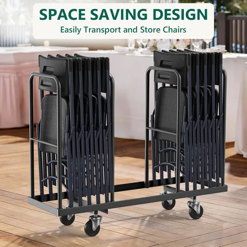Miniatura 7 de Paquete de 4 sillas plegables, sillas plegables portátiles para exteriores con marco de acero, capacidad de 350 libras, sillas plegables de plástico