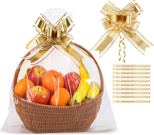 Miniatura 36 de 50 bolsas de celofán transparentes planas de 7" x 12" (A:17.8*A:30.4 cm), bolsas de celofán de polietileno de 2.8 mils para envolver regalos