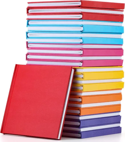 Miniatura 8 de Ireer 24 cuadernos coloridos de tapa dura en blanco a granel para niños para escribir libros en blanco para diario, bocetos, escritura, suministros