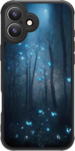 Miniatura 95 de FUNMIKO Funda para iPhone 16 Plus, carga inalámbrica y protección de grado militar, diseño floral moderno para mujeres y niñas, funda antideslizante
