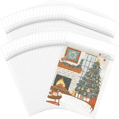 Miniatura 22 de VOKOY Paquete de 50 Fundas Transparentes como Cristal de 8.5 x 11 Pulgadas Bolsas de Almacenamiento, Bolsas de Celofán Autosellantes Resellables