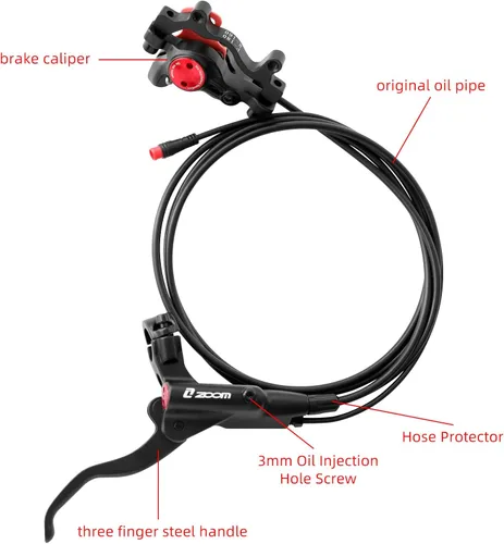 Miniatura 5 de Z00M HB875E Juego de freno de disco hidráulico para eBike Exceedhub, juego de freno hidráulico para apagado de energía eléctrica con rotores