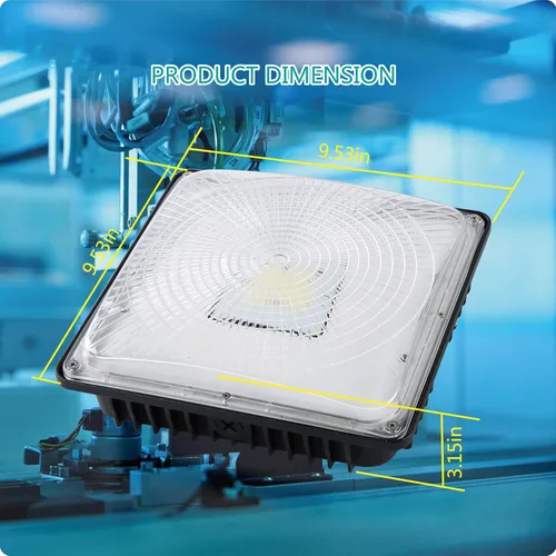 Miniatura 2 de Luz LED para toldo de 45 W, AC100-277 V, 5400 lúmenes, 5000 K, certificación ETL y DLC, luz LED impermeable IP65, luces LED cuadradas para exteriores