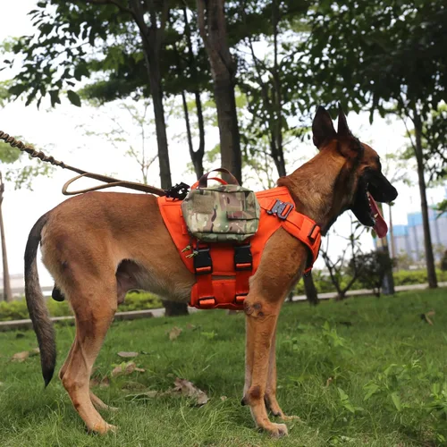 Miniatura 4 de ICEFANG GN3 - Arnés táctico para perros con 6 hebillas, chaleco Molle con asa, cobertura de 3/4 del cuerpo, panel de gancho y bucle para parche