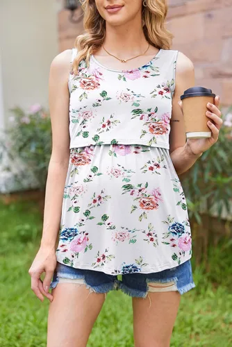 Miniatura 3 de Ekouaer Camisetas sin mangas de lactancia para mujer, paquete de 3