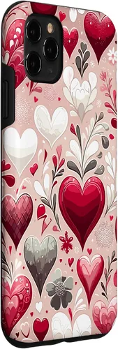 Miniatura 3 de Funda romántica para iPhone 11 Pro Max con corazones encantadores para el día de San Valentín