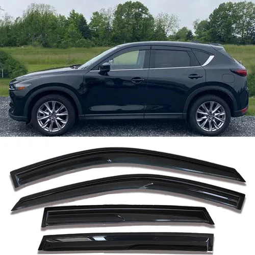 Miniatura 28 de Viseras laterales adhesivas para ventana de lluvia, deflectores de ventilación para Toyota RAV4 2019 2020 2021 2022, 4 piezas teñidas de humo