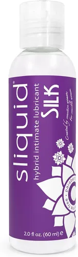 Lubricante íntimo de seda Sliquid, tamaño de viaje - Lubricante híbrido a base de silicona y agua para mujeres, hombres y parejas, hipoalergénico,