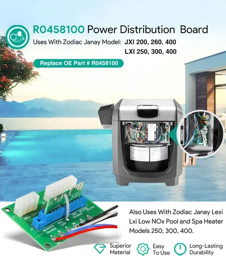 Miniatura 2 de Reemplazo del PWB de la placa de circuito de distribución de energía R0458100 para los calentadores Jandy del zodiaco JXI 200, 260, 400, LXI 250