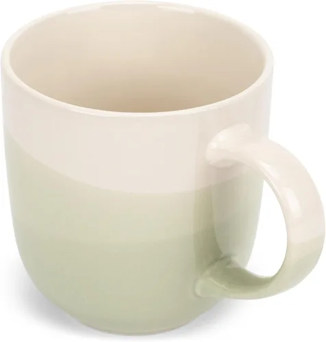 Miniatura 3 de Elanze Designs Paquete de 2 tazas de café de cerámica de cerámica de 14 onzas, color verde eucalipto