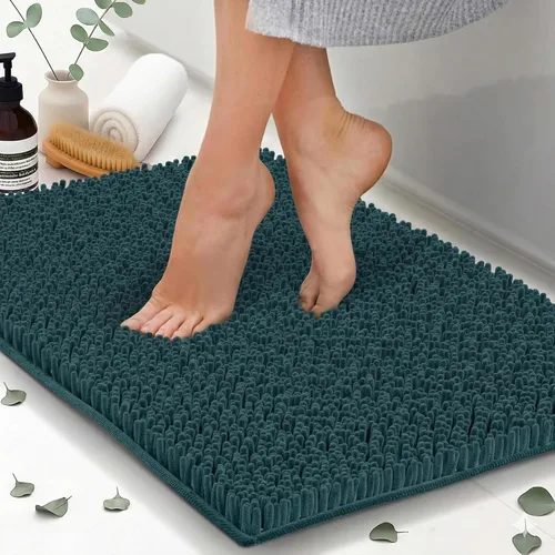 Miniatura 38 de ITSOFT Alfombra de Felpa para Baño 59x21 pulgadas, Tapetes de Baño Absorbentes Lavables a Máquina Antideslizantes, de Secado Rápido, Alfombras