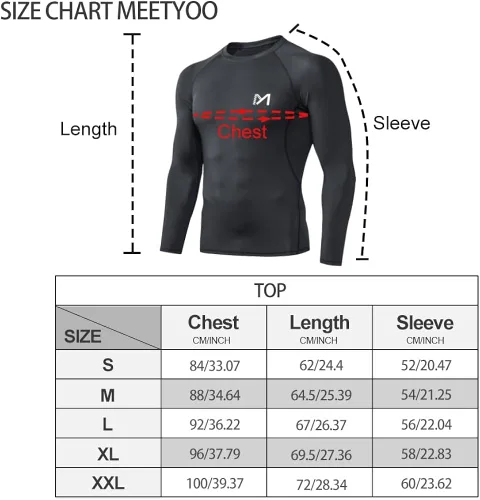 Miniatura 7 de MEETYOO Camisa de compresión de manga larga para hombre