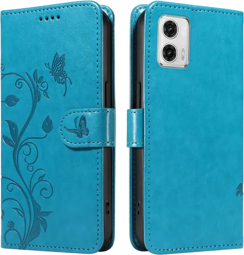 Miniatura 73 de Funda para Motorola Moto E22/E22i, piel sintética, con tarjetero y correa para la muñeca, a prueba de golpes, funda magnética para Motorola Moto Rojo