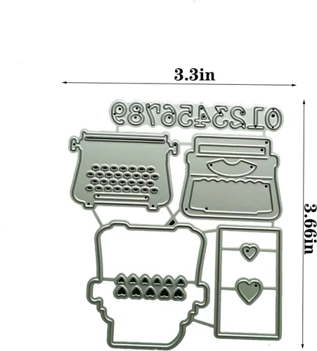 Miniatura 3 de Juegos de sellos y troqueles transparentes para impresora para hacer tarjetas, plantillas de corte de metal para álbumes de recortes, álbum
