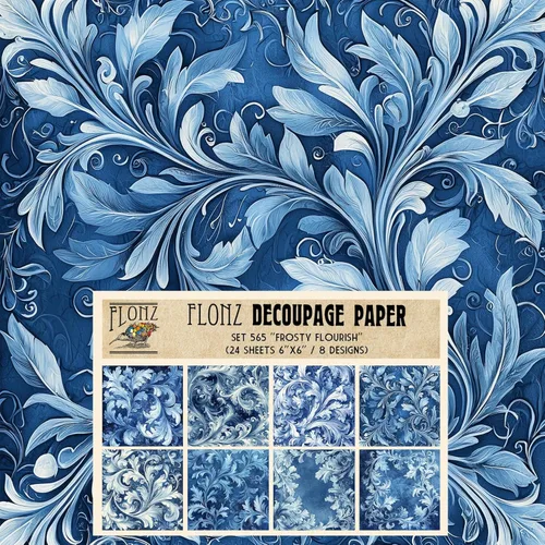 Miniatura 6 de Decoupage - Paquete de papel (24 hojas de 6 x 6 pulgadas) Glorious Storm # Papel de patrón de estilo vintage para decoupage, manualidades y álbumes