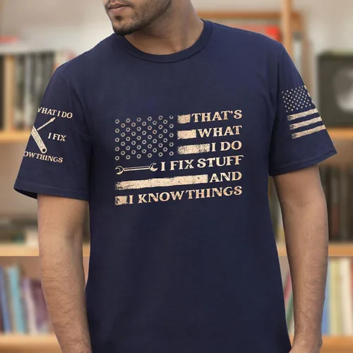 Miniatura 5 de Camiseta I Fix Stuff para hombre, camiseta Know Things 11
