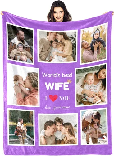 Miniatura 40 de Regalos para hija, mantas personalizadas con fotos, mejor manta para hija, manta personalizada con foto de niños, mantas personalizadas con collage