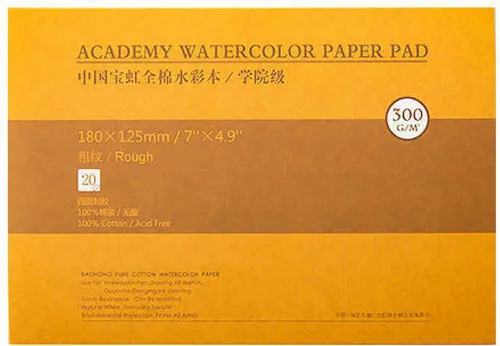 Miniatura 15 de MEEDEN Bloque de papel de acuarela de algodón de 8.3 x 12 pulgadas, papel de acuarela de superficie lisa, prensa caliente, 140 libras/300 gsm, 20