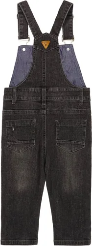 Miniatura 13 de KIDSCOOL SPACE Pantalones de mezclilla ajustados para bebés y niños pequeños, overol de mezclilla con bolsillo grande rasgado