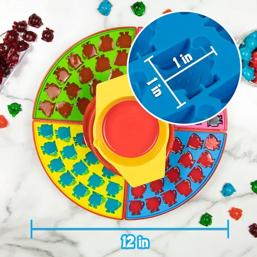 Miniatura 5 de Nostalgia Kool-Aid - Máquina eléctrica de gomitas, máquina de caramelos con 4 moldes de silicona, base calentada y olla de fusión para mezcla