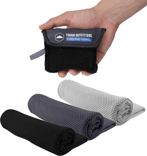 Miniatura 10 de Tough Outdoors Toallas de enfriamiento para cuello y cara, toalla de enfriamiento para el cuello para clima caliente, yoga, deportes, golf, sudor